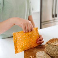 Load image into Gallery viewer, Golden Floral Food Wrap Set of 3