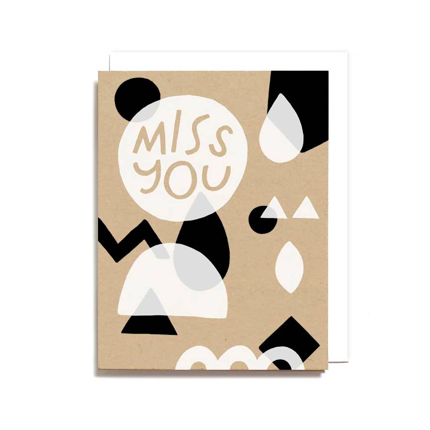 Miss You Geometric Card