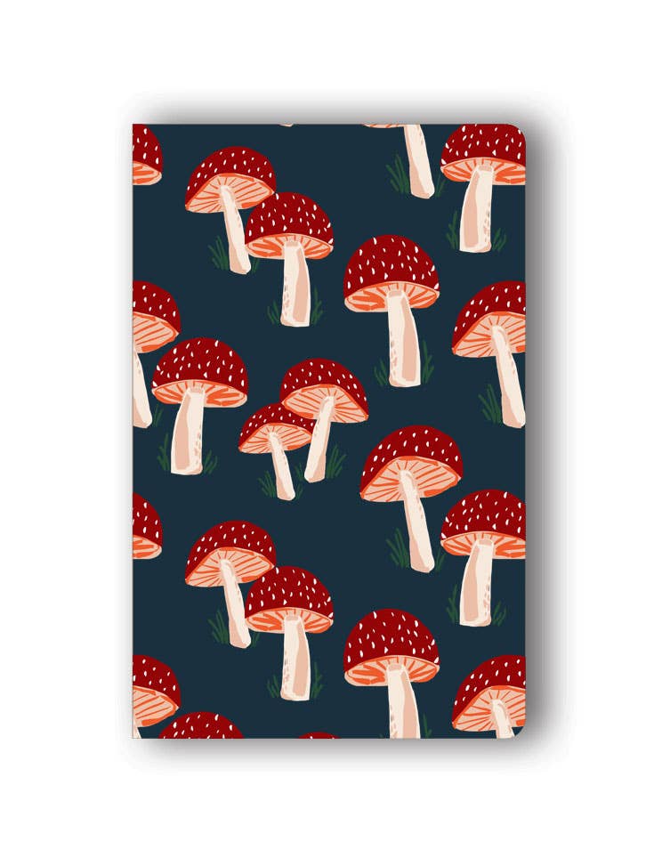 Navy Mushrooms classic layflat notebook